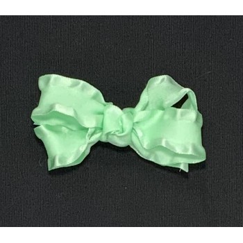 Green (Mint) Double Ruffle Bow - 3 Inch